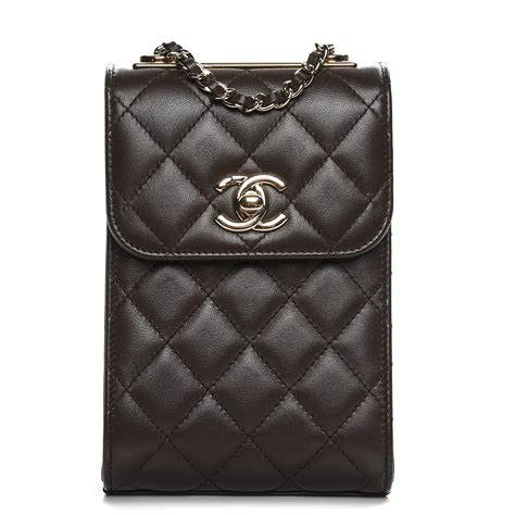 chanel cc trendy phone holder quilted|CHANEL Lambskin Quilted Trendy CC Flap Phone Holder With .